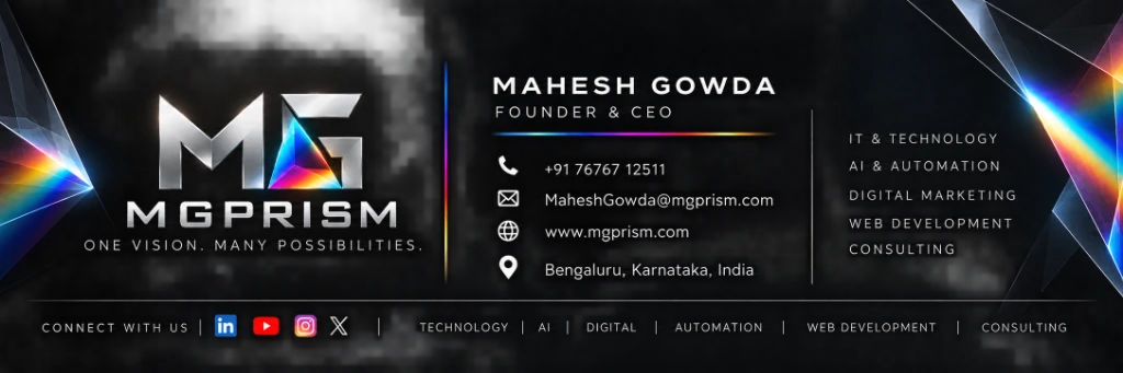 MGPRISM - Mahesh Gowda, Founder & CEO Card